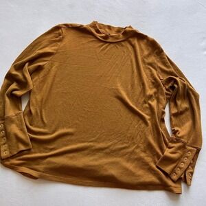 Rafaella Deep Mustard Sweat Autumn Fall Warm Cozy Long Sleeve mock neck